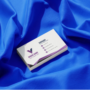 Carte De Visite Purple Elegant Moderne