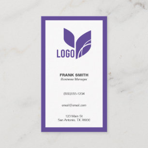 Carte De Visite Purple minimaliste moderne