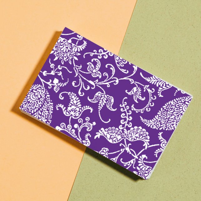 Carte De Visite Purple Paisley (Créateur téléchargé)