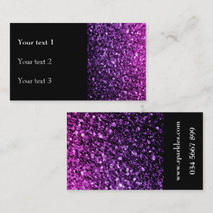 Carte De Visite Purple Pink ombre brillant parties scintillant sci