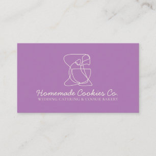 Carte De Visite Purple Simple Maison Boulangerie Cuisinière