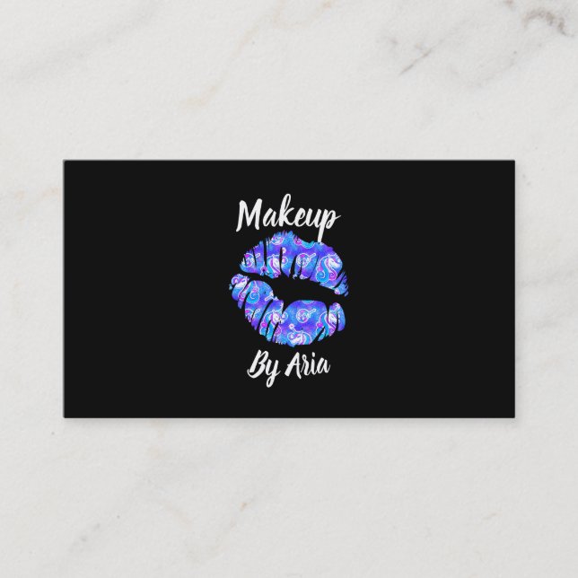Carte De Visite Purple Unicorn Lips Imaginaire Creative Maquillage (Devant)