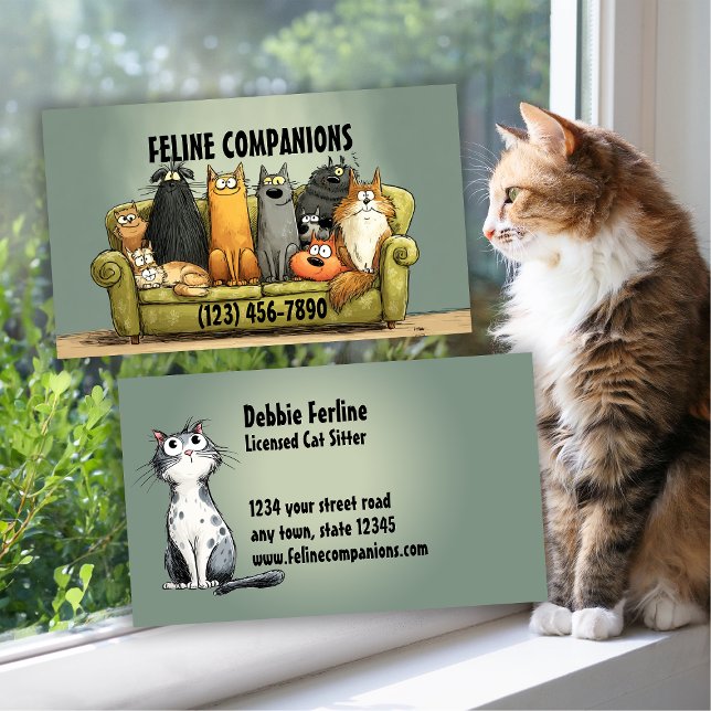 Carte De Visite Purrfect Care – Cat Sitting (Créateur téléchargé)