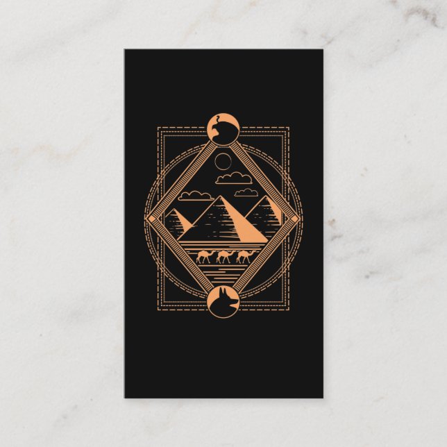 Carte De Visite Pyramides égyptiennes Camions Anubis Horus Géométr (Devant)