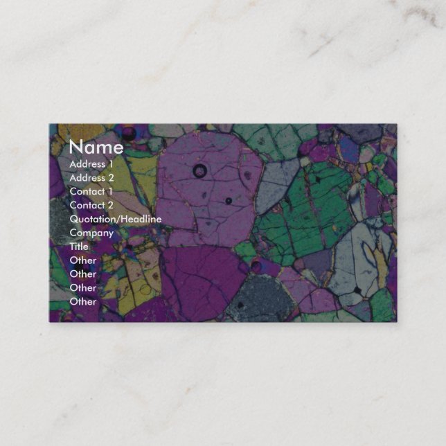 Carte De Visite Pyroxénite (Devant)