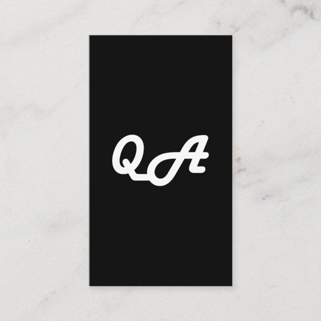 CARTE DE VISITE QA pour la conception de test qa (Devant)