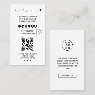 Carte De Visite QR - Analyse du code Revoir Merci produit