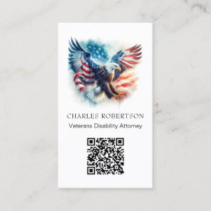Carte De Visite *~* QR AP16 American Flag Bald Eagle - Photo