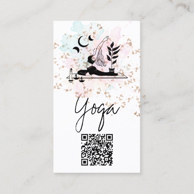 Carte De Visite *~* QR AP33 Chakra céleste spirituel arc-en-ciel (Devant)