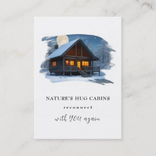 Carte De Visite *~* QR AP49 Hiver Snowy Rustic Cabine chalet