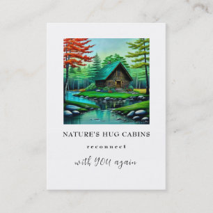 Carte De Visite *~* QR AP49 Summer Stream Rustic Cabine Cottage