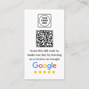 Carte de visite QR avec lien de révision Google