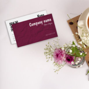 Carte de visite QR bordeaux pour Paper Creative St