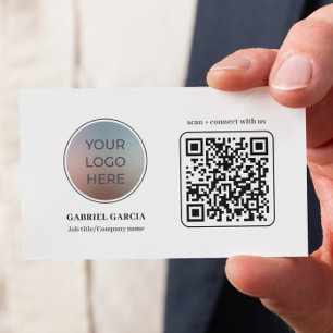 Carte de visite QR Code avec logo moderne
