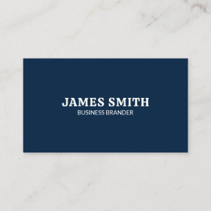 Carte de visite QR Code Bleu Minimaliste Rétro Gra