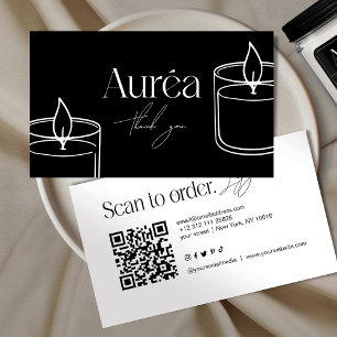 Carte de visite QR Code Bougie Moderne
