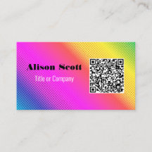 QR Code Bright Neon Médias sociaux modernes