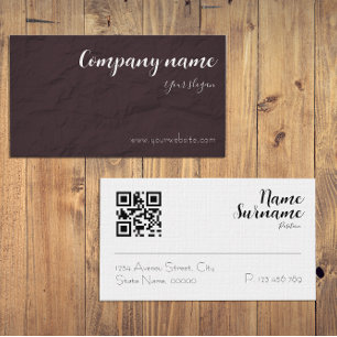 Carte de visite QR Code Café Boulangerie Thé en pa