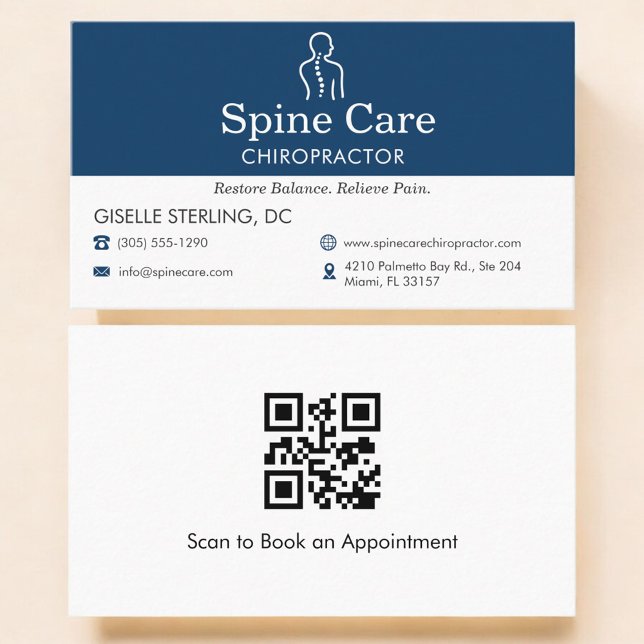 Carte De Visite QR Code Chiropractor Office (Créateur téléchargé)