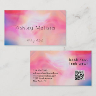 Carte de visite QR Code d'artiste en maquillage mo