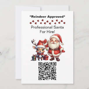Carte de visite QR Code de Père Noël deux faces