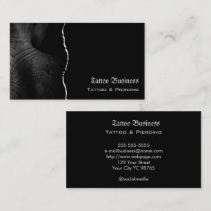 Carte de visite QR code de salon d'artiste de tato