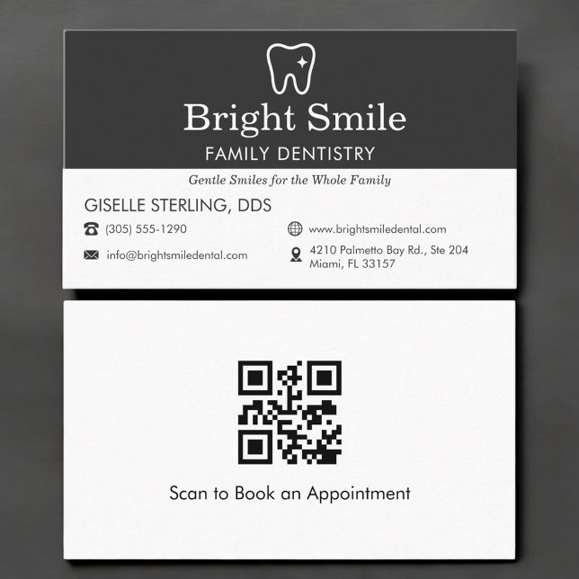 Carte De Visite QR Code Dentist Dental Dentistry (Créateur téléchargé)