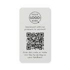 QR Code Feedback Professionnel Notes clients Gris