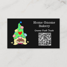 QR Code Gnome Maison Boulangerie Noir