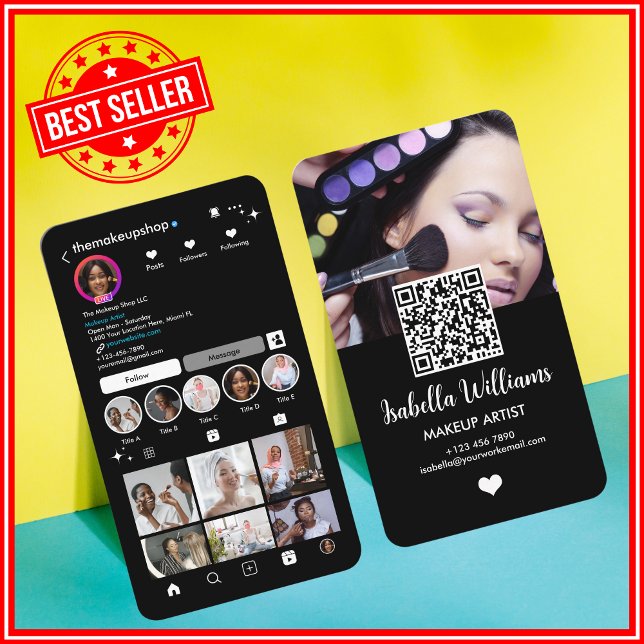 Carte de visite QR Code Instagram (Créateur téléchargé)