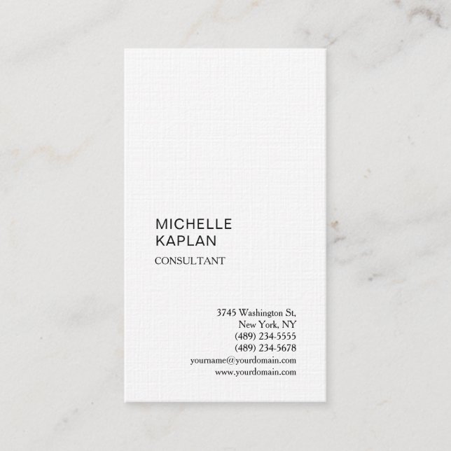 Carte De Visite QR Code Linen Modern Professional Exclusive (Devant)