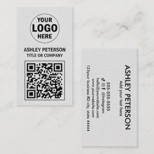 Carte De Visite QR Code Livre blanc Kraft   Médias sociaux