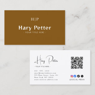 Carte de visite QR Code minimaliste élégante moder