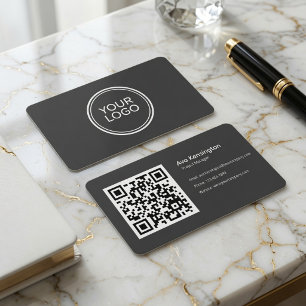 Carte de visite QR code minimaliste moderne