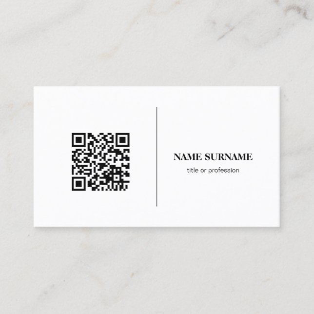 Carte De Visite QR code, minimaliste professionnel médias sociaux (Devant)