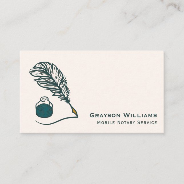 Carte De Visite QR Code Mobile Notary Business Card (Devant)