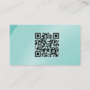 Carte De Visite Qr Code Modérée Aquarelle Moderne À L'Ombre