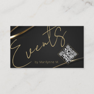 Carte De Visite QR Code Modern Chic Événements