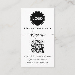 Carte De Visite QR, code moderne   Laissez-nous un commentaire