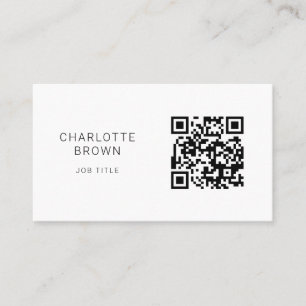 Carte De Visite QR Code moderne minimaliste contemporain