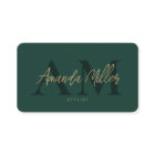 QR Code Moderne Minimaliste Monogramme Emerald Gre