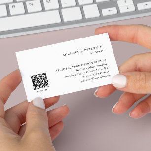 Carte De Visite QR CODE Moderne minimaliste professionnel de base