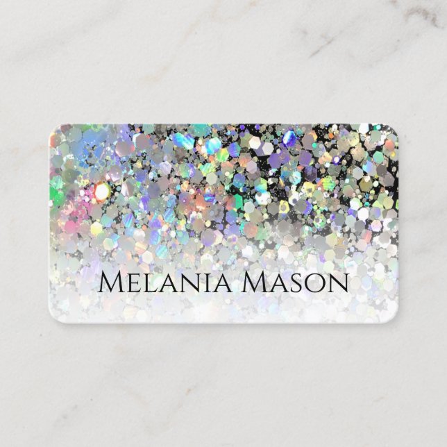 Carte De Visite QR Code Moderne Parties scintillant maquillage Art (Devant)