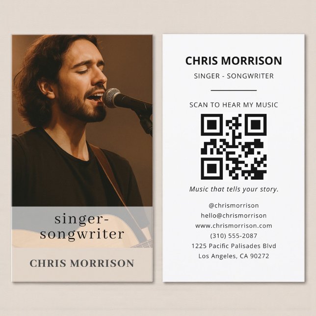 Carte De Visite QR Code Music Artist (Créateur téléchargé)