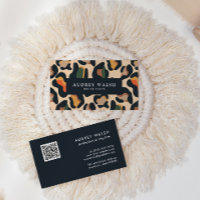 QR CODE Peau animale Léopard tache de terre couleu