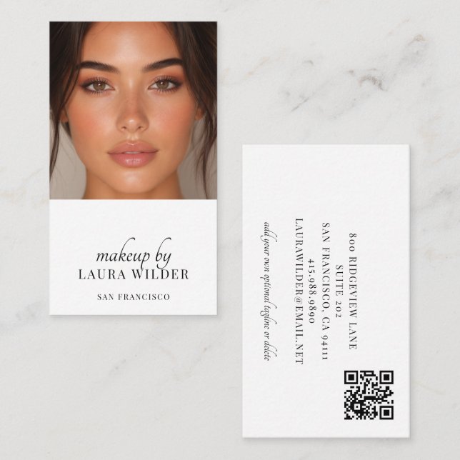Carte de visite QR Code Photo Maquilleuse (Devant / Derrière)