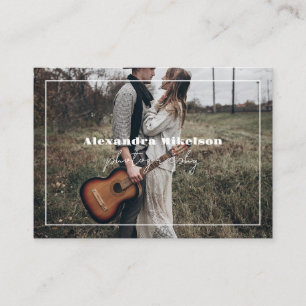 Carte De Visite QR Code Photographe moderne photo