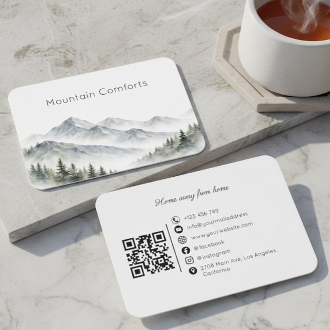 Carte de visite QR Code pour guide de location de  (Créateur téléchargé)