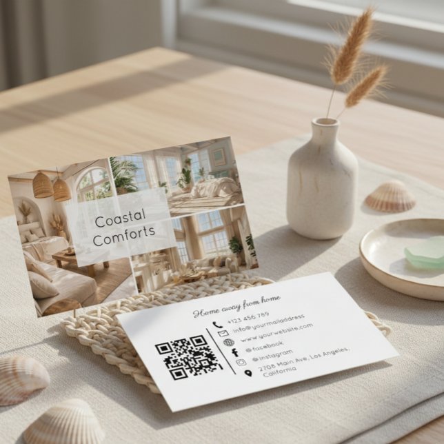 Carte de visite QR Code pour location de vacances  (Créateur téléchargé)