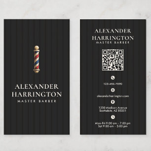 Carte de visite QR Code pour Maître Barbier en Ivo